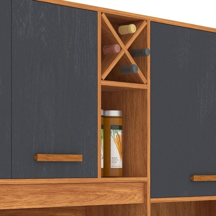 Kit Cozinha Modena CM730 2,18 m Cinamomo/Grafite – FELLICCI