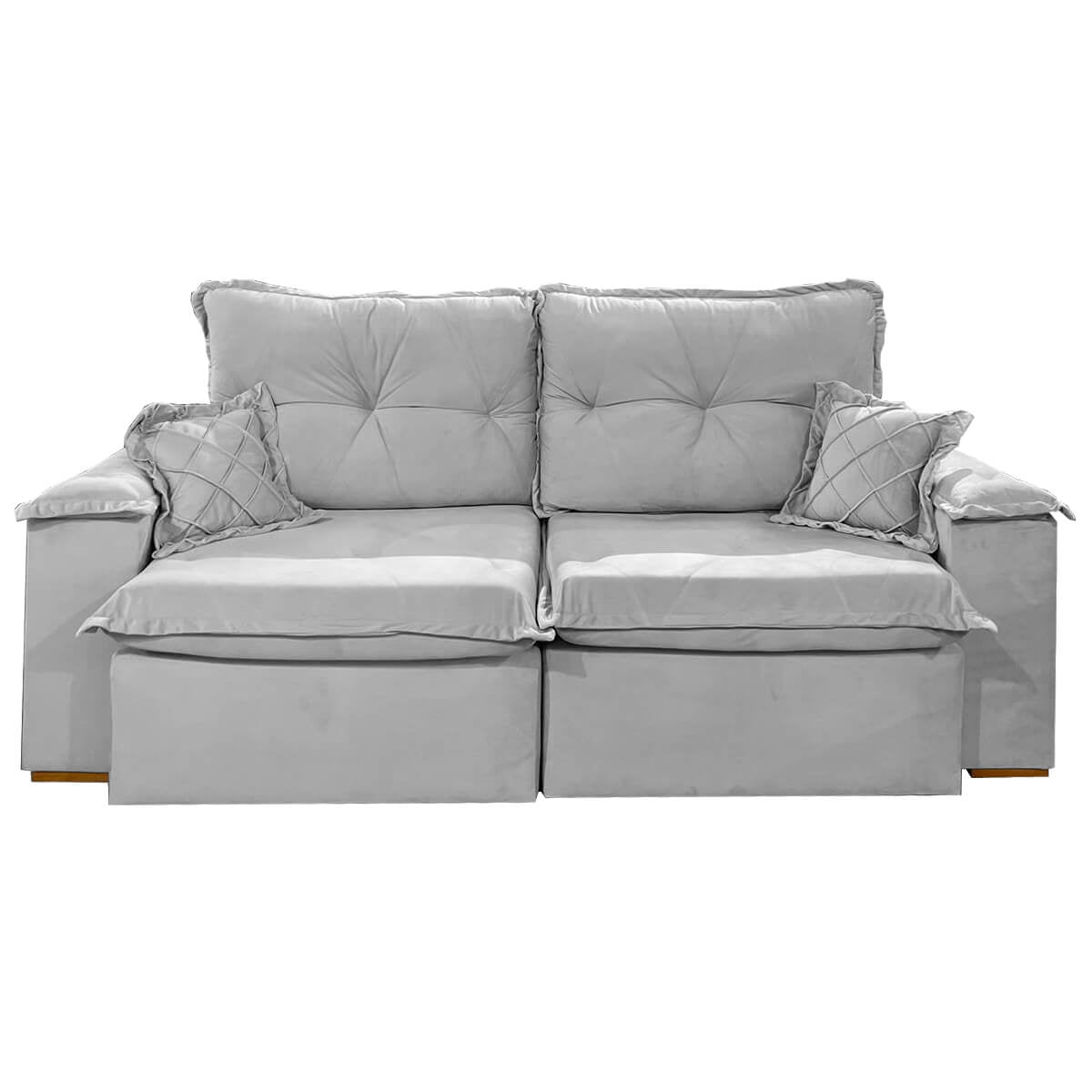 Sofá Atlanta 4 Lugares Retrátil e Reclinável 230cm Tecido Veludo União - Móveis furniture