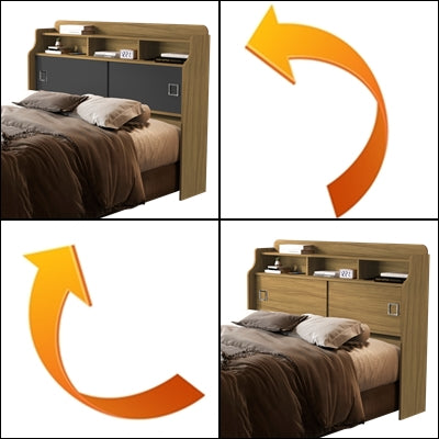 Cabeceira Queen Jéssica Freijó/Grafite/Freijó – MADEC/VJ MÓVEIS