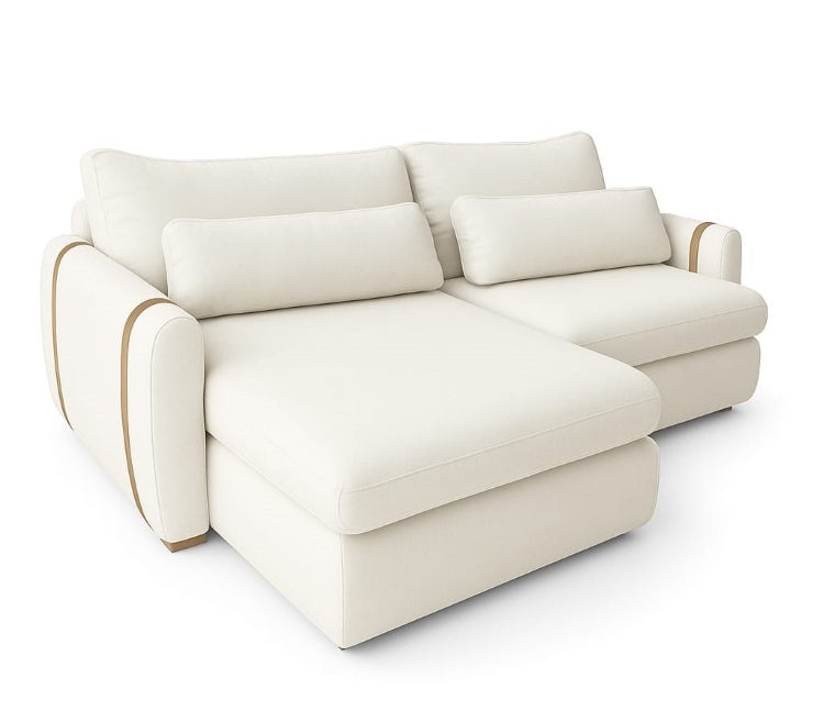Sofa Cama Retratil Reclinavel Zeus.Theo 230 2x100 mais Brc 15cm Linho Branco 27 We Art DécorSr