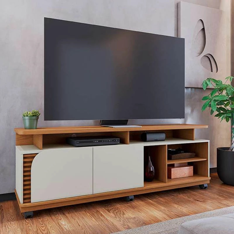 Rack Bancada Jurerê Larg. 1.80m Freijó/Off White Colibri - Móveis furniture