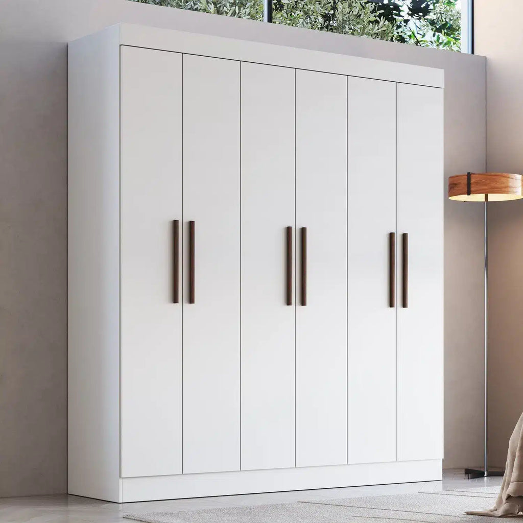 GUARDA ROUPA NEW XANGAI 1.80 C/ 6 PORTAS 2 GAVETAS INTERNAS