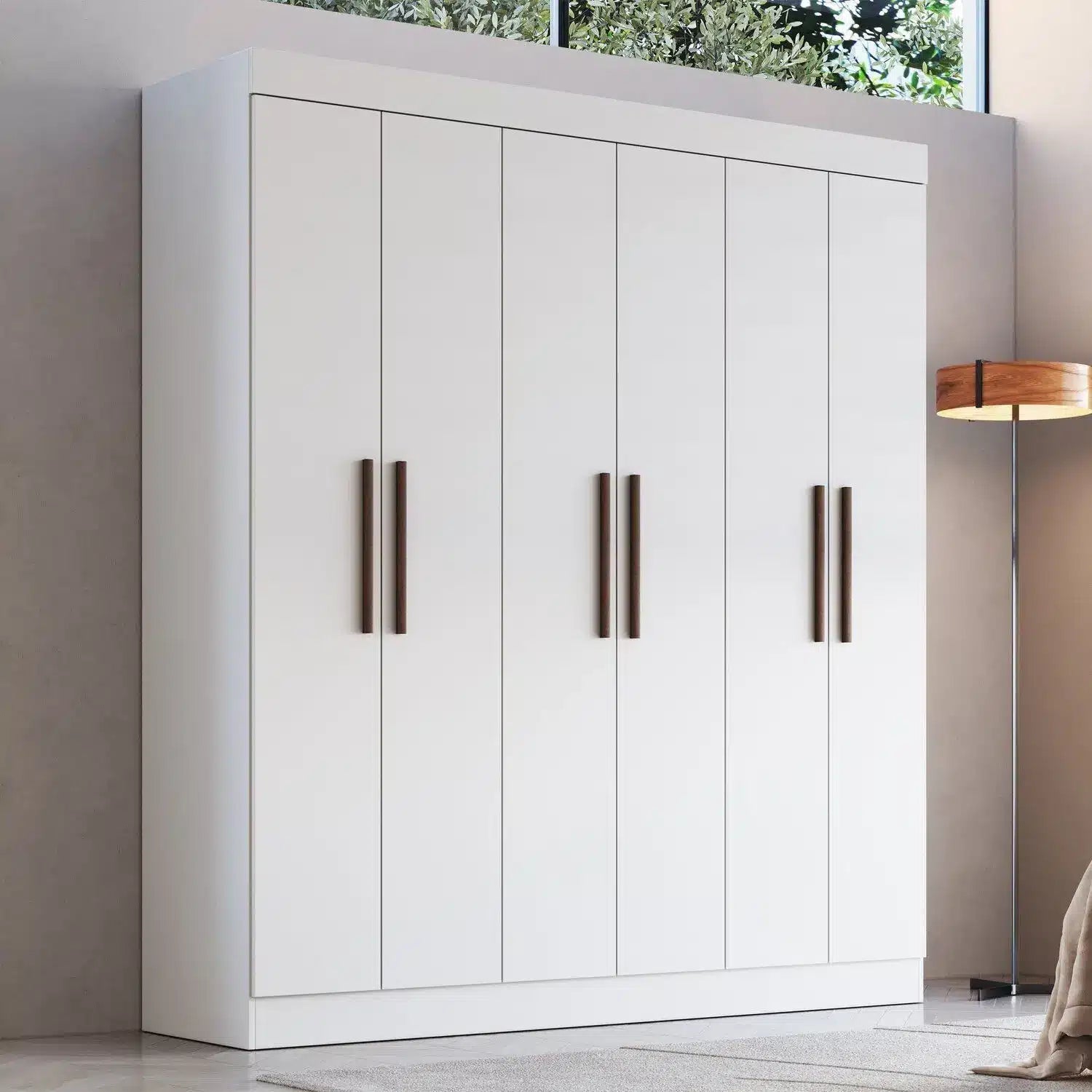 GUARDA ROUPA NEW XANGAI 1.80 C/ 6 PORTAS 2 GAVETAS INTERNAS