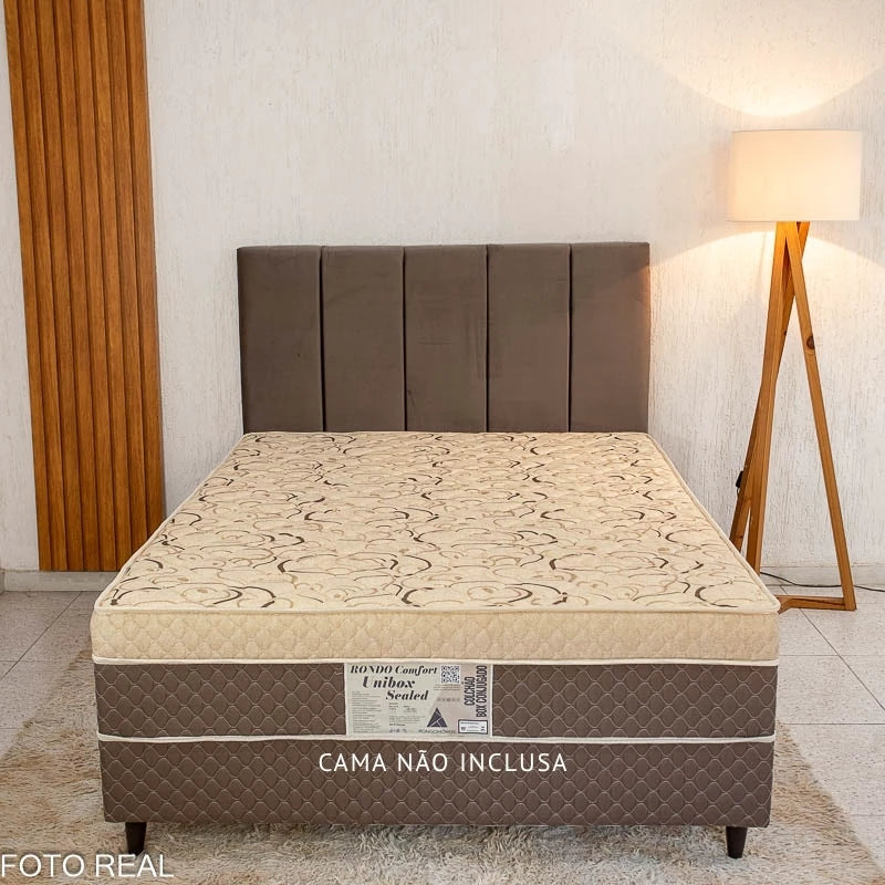 Cabeceira Casal Roma Camurça Marrom Larg. 1.40m