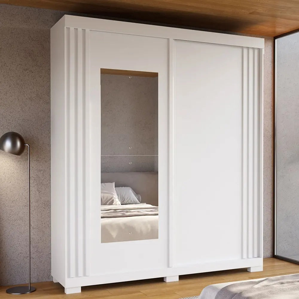 Guarda-Roupa 2 Portas Athena 1,80 m Branco – ACP MÓVEIS