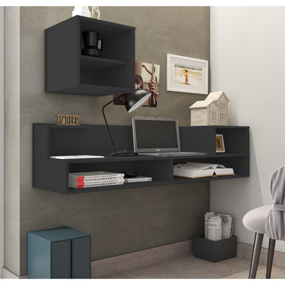 Escrivaninha Suspensa Tok Branco - Móveis furniture