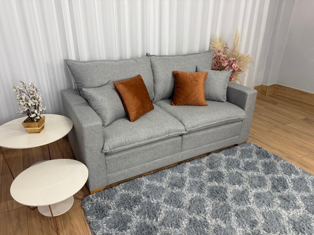 Sofá Beirut Living Molas Ensacadas 1.80m – Cinza Linho