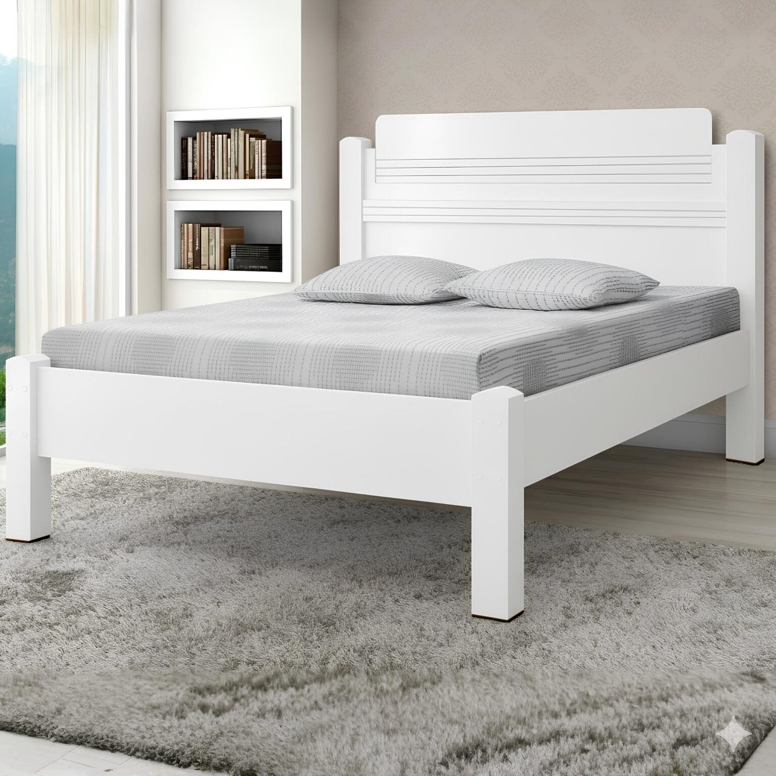 Cama Casal Paris Branco – Gabrielli