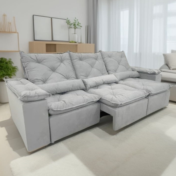 SOFÁ RETRÁTIL E RECLINÁVEL GRÉCIA 2,70M - Móveis furniture
