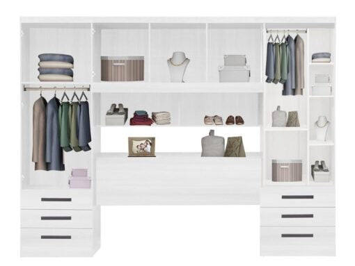 Guarda-Roupa Acoplado México 5 portas + Floripa 2 portas Casal – Branco