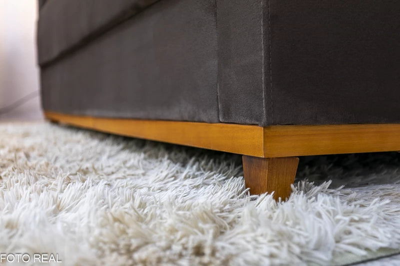 Sofá Áustria 3 Lugares + Poltrona Áustria Marrom - Móveis furniture