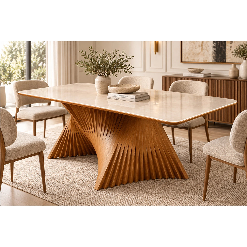 Mesa Malta Plus com Vidro 220x110cm Va Movelaria