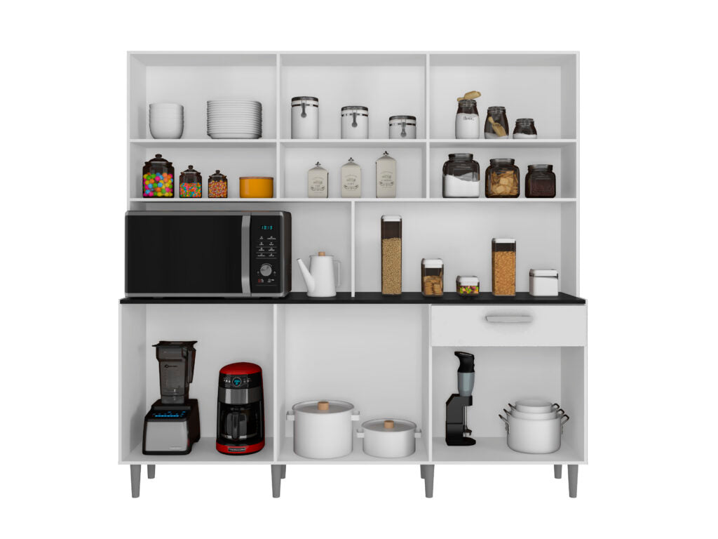 Kit Cozinha Clara 1,80 Branco – POLIMAN - Móveis furniture