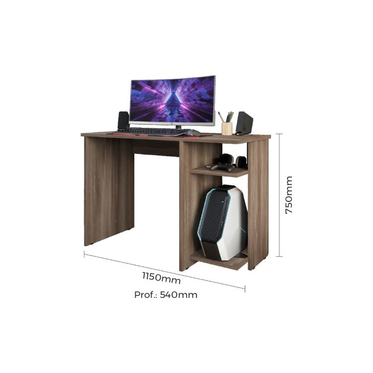 Mesa Gamer PR Plus Preto/Vermelho Moveis Parana