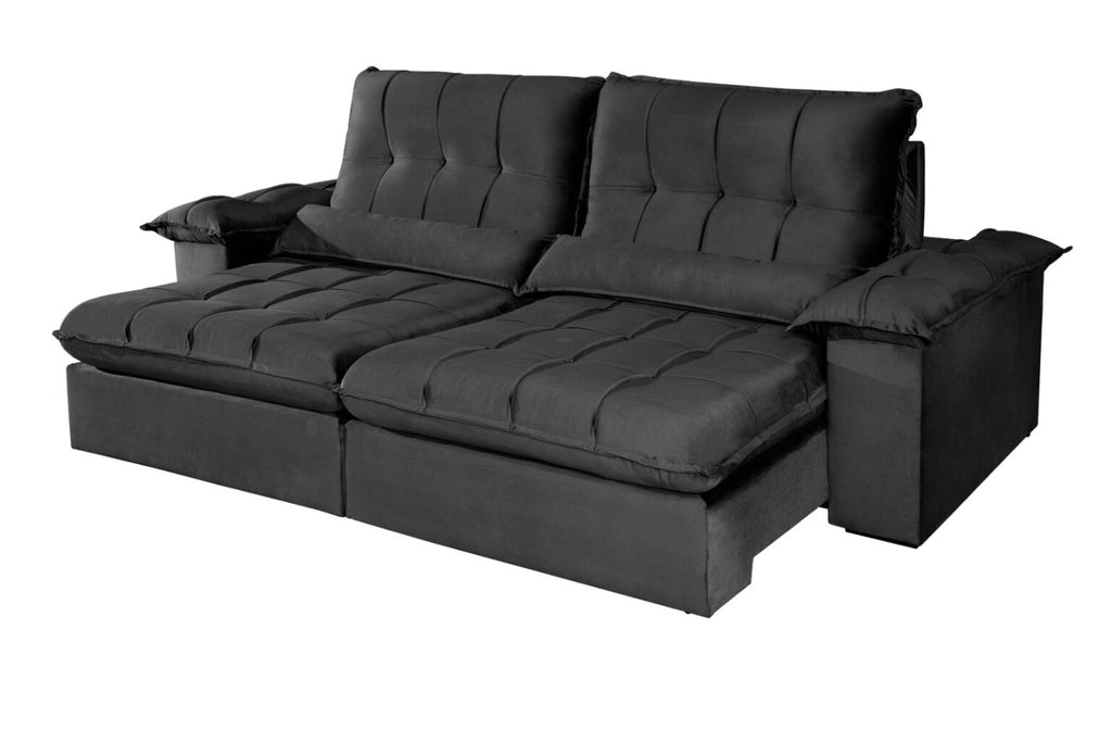 Sofá City 4 Lugares Retrátil e Reclinável 250cm Tecido Veludo Aifos - Móveis furniture