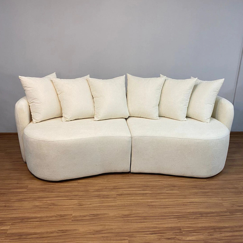 SOFA LIVING ORGANICO MERLIM – BOUCLE MARFIM/621 – JC ESTOFAD