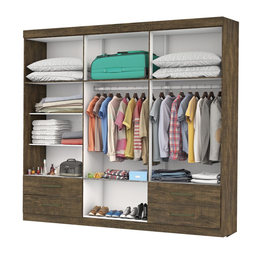 Guarda-Roupa 6 Portas Hércules 1,77 m Branco – CARIOCA MÓVEIS - Móveis furniture