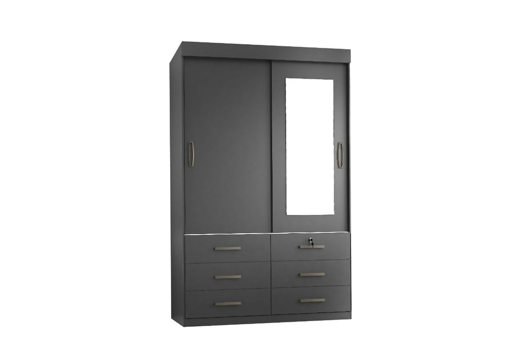 Roupeiro Copa 2P6G com 1Esp Preto Minas Plac - Móveis furniture