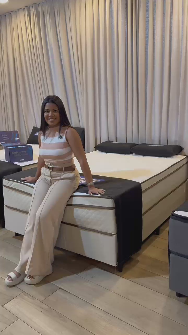 Colchão Londres Queen 158x198x32cm Molas Ensacadas - Gazin